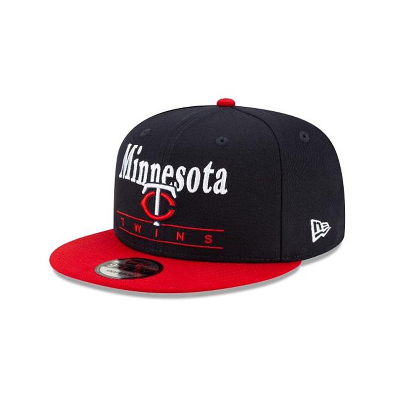 MLB Minnesota Twins Two Tone Retro 9Fifty Snapback (IUZ4881) - Blue New Era Caps